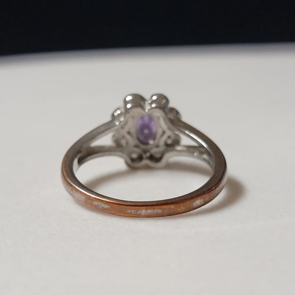 Split Shank Amethyst Purple Gem Ring
